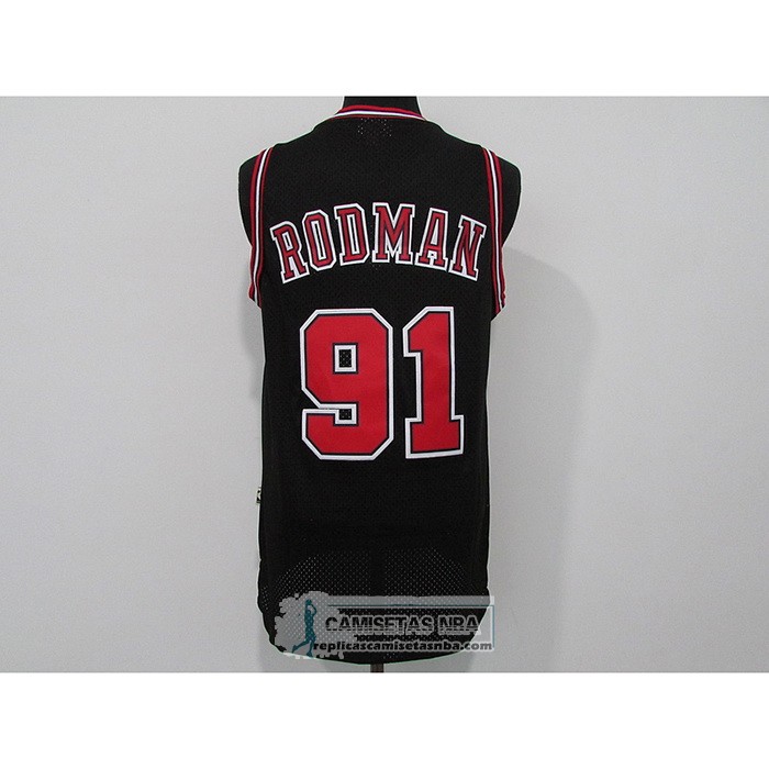 Camiseta Chicago Bulls Dennis Rodman Mitchell & Ness 1997-98 Negro